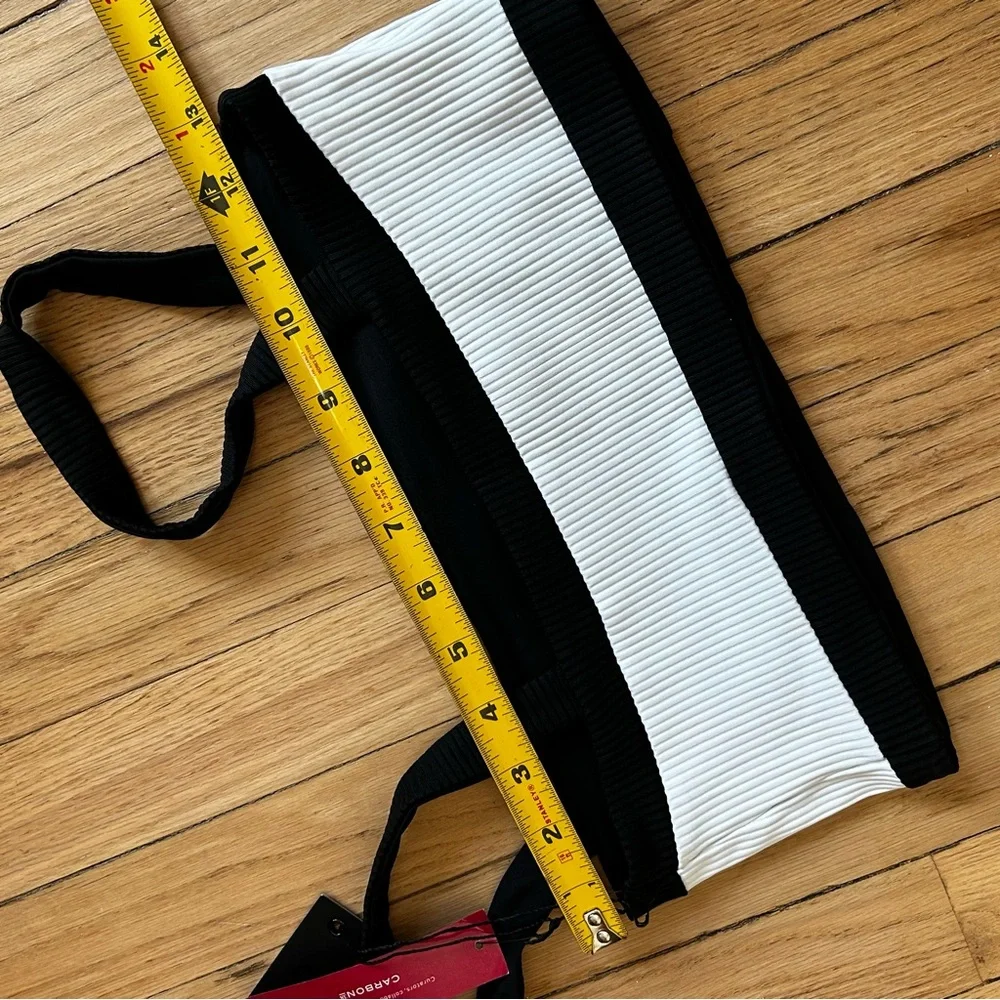 Carbon38 ribbed‎ sports br black white small women’s